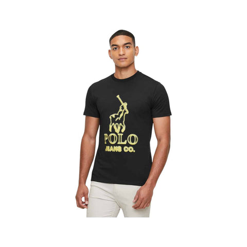 Polo T-Shirt Pjc Glow Logo Black