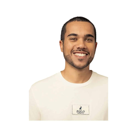 Polo T-Shirt PJC Block Logo SS Off White