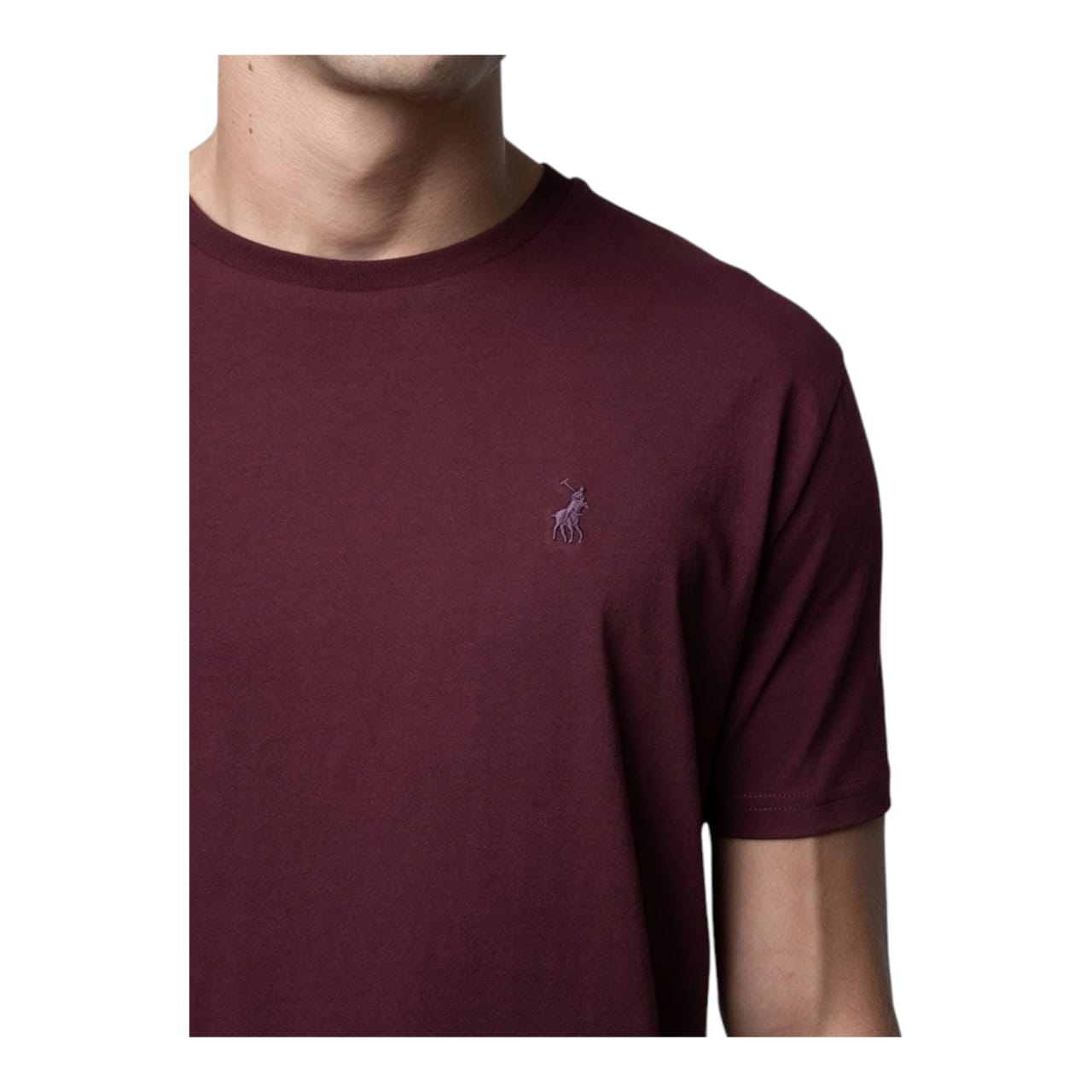 Polo Plain Crew T-shirt - Burgundy