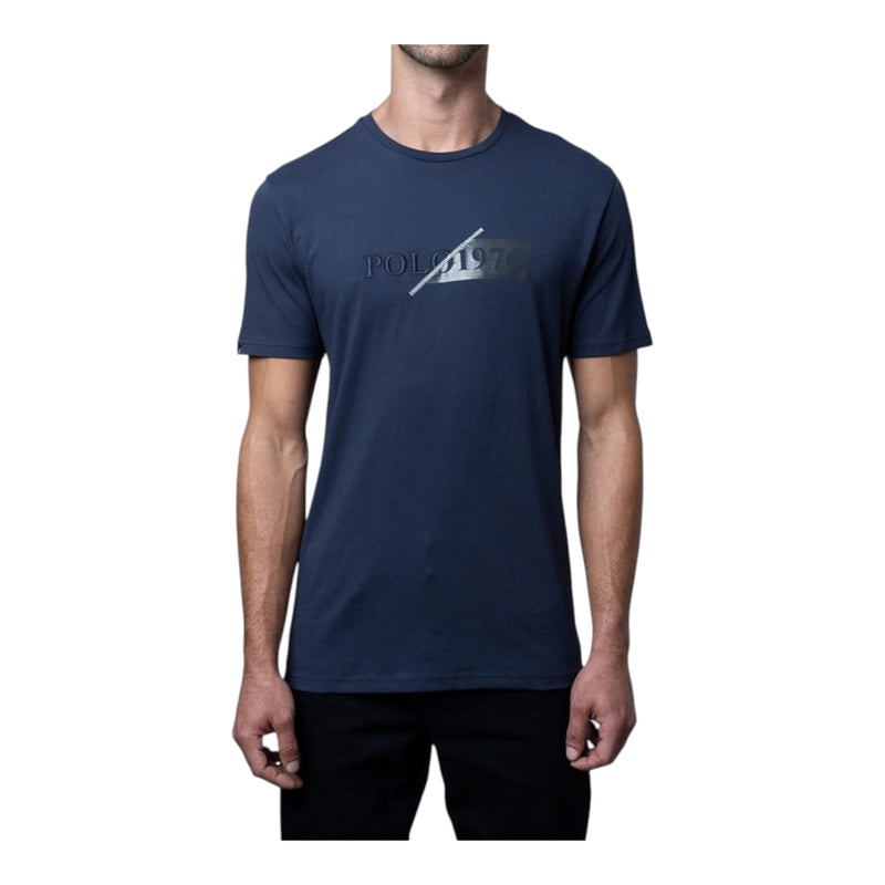 Polo T-Shirt Split Logo Navy