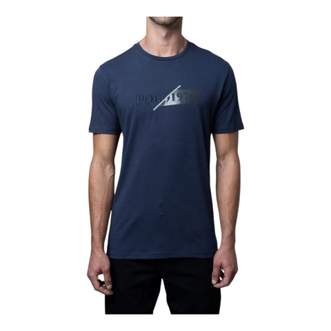 Polo T-Shirt Split Logo Navy