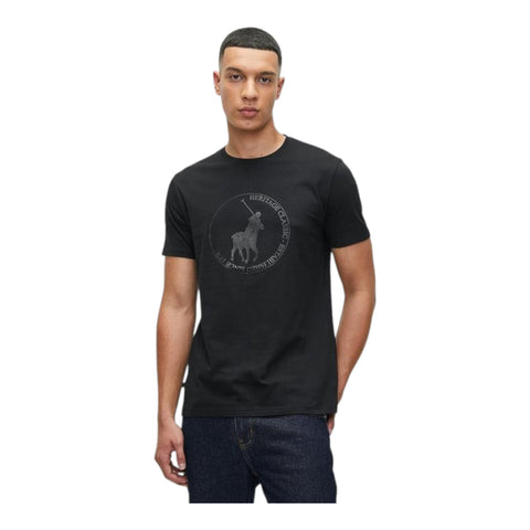 Polo T-Shirt Logo Print Black