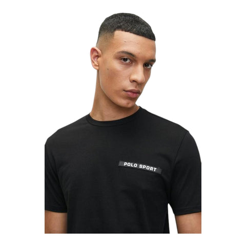 Polo T-Shirt Sport Big Logo Black