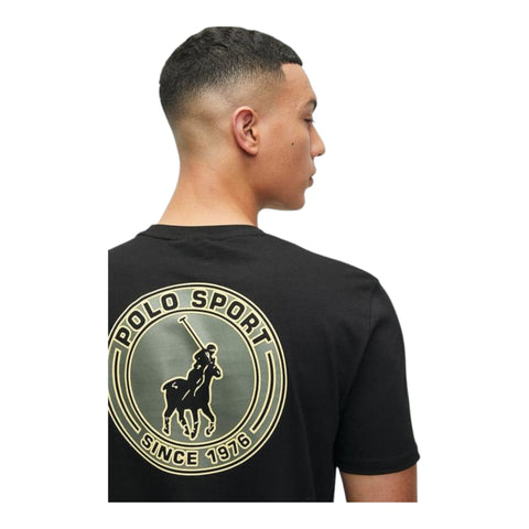 Polo T-Shirt Sport Big Logo Black
