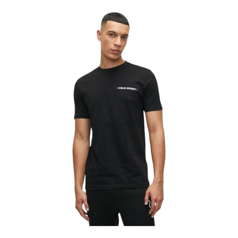 Polo T-Shirt Sport Big Logo Black