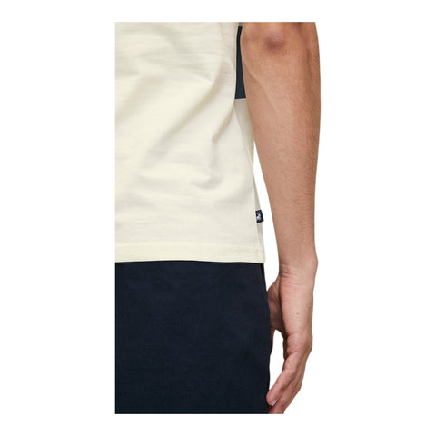 Polo T-Shirt Stripe Cream/Blue