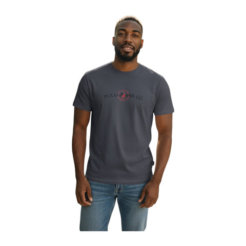 Polo T-Shirt Pjc Puff Logo Charcoal