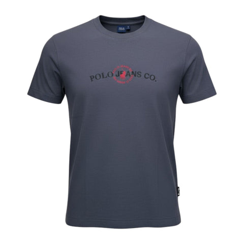 Polo T-Shirt Pjc Puff Logo Charcoal