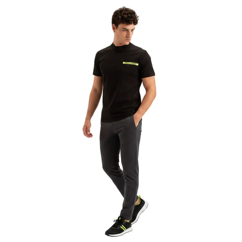 Polo T-Shirt Sport High Collar Black