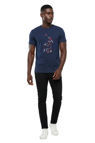 Polo T-Shirt Big Pony Emb Navy