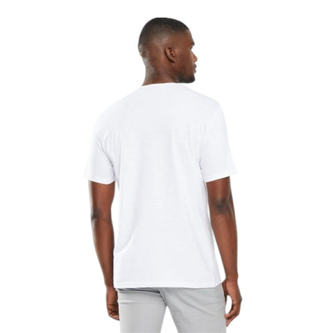 Polo T-Shirt Flock Logo White