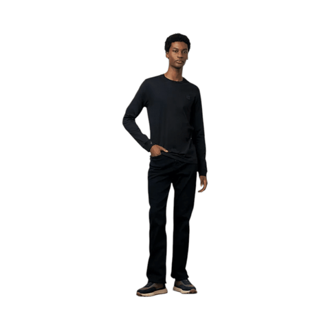 Polo Crew Longsleeve Plain Essential Black