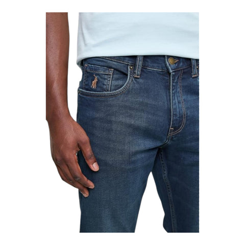 Polo Knitted Slim Leg Jean - Medium Wash