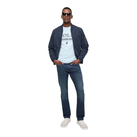 Polo Knitted Slim Leg Jean - Medium Wash
