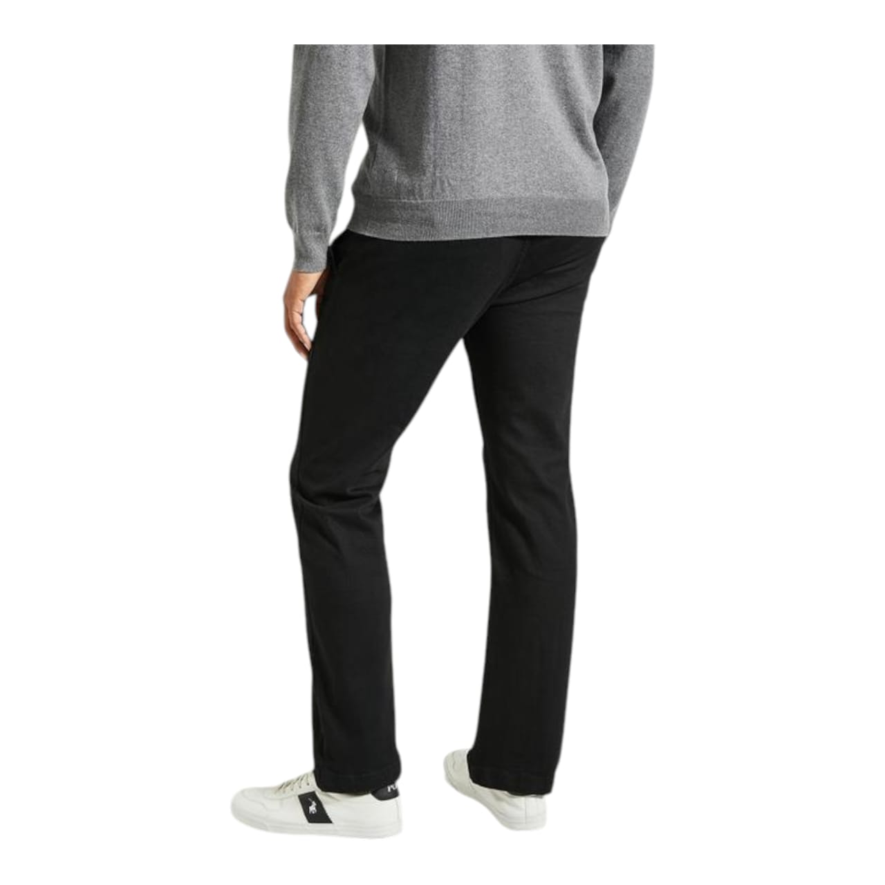 Polo Quater Slant Straight Leg Jean - Black