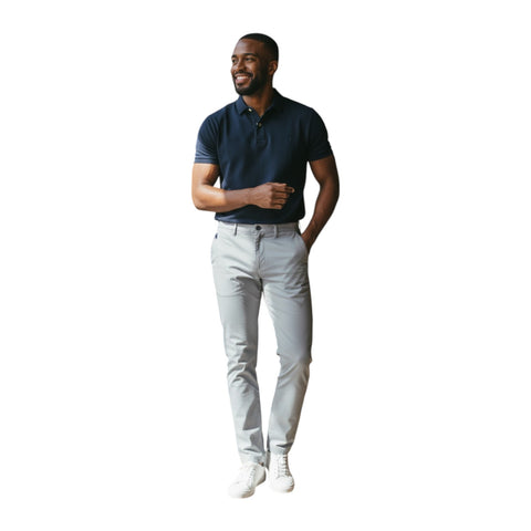 Polo Men’s Essential Slim Leg Chino – Light Grey