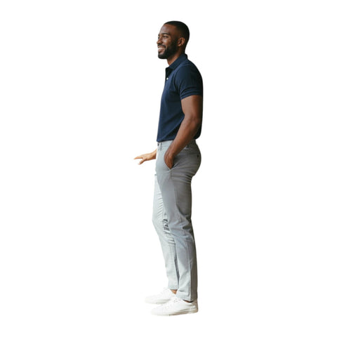Polo Chino Essential Slim Leg Light Grey
