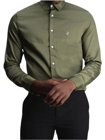 Polo Shirt Ls Essential Sateen Green