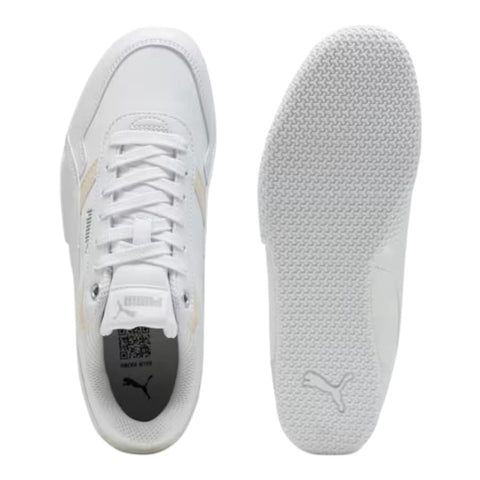 Puma Bella Donna L Womens Low Top Sneaker - White & Silver