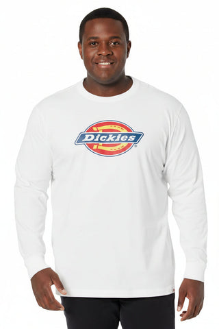Dickies T-Shirt Long-Sleeve Horseshoe Ruston White