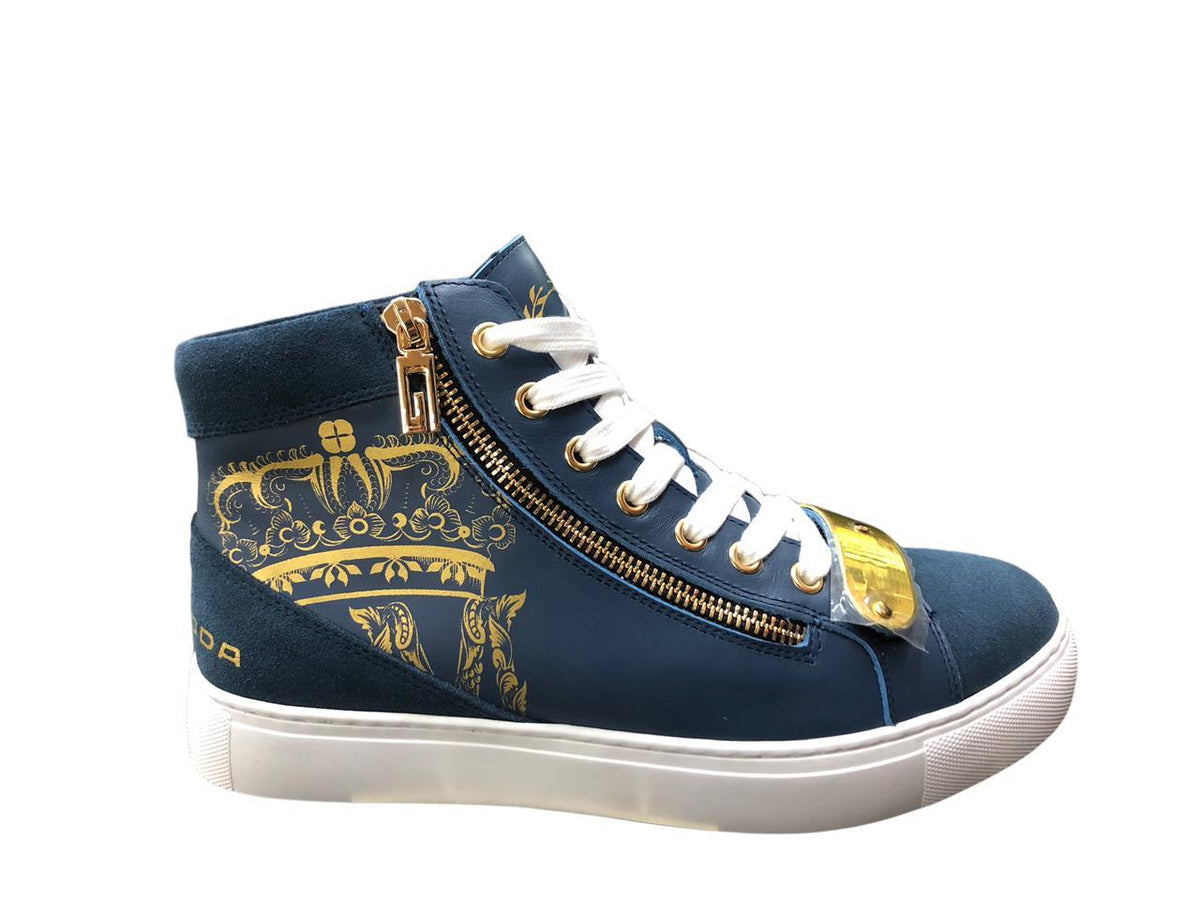 Rossimoda Alta Hi Dettaglio Sneaker Blue
