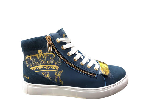 Rossimoda Alta Hi Dettaglio Sneaker Blue