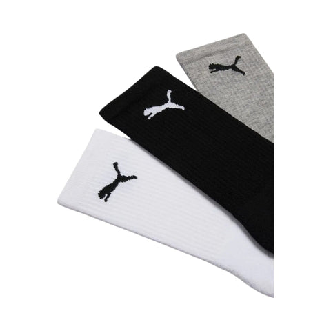 Puma Sock Cat  Logo 3Pack Tennis Black/White/Grey