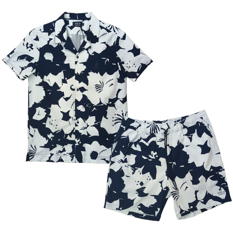Polo Shirt Shorts Set Jeans Co Floral
