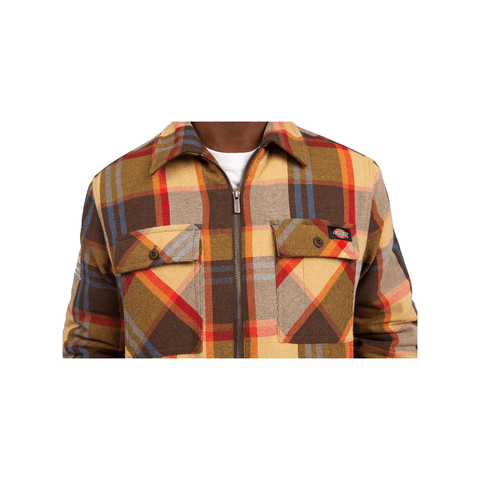 Dickies Ohio Check LS Shacket Brown
