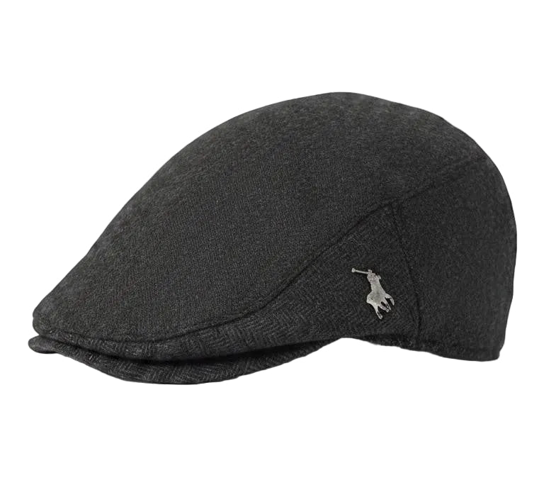 The Polo Herringbone Ivy Hat Black