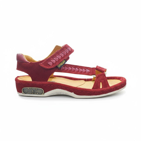 Omega Sjava Midris Valentino Suede Red Sandals