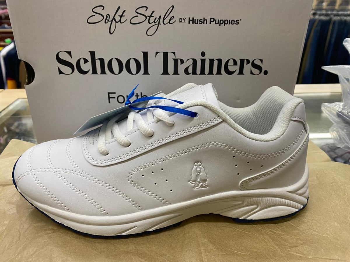 Hush Puppie Lace Up Ace Trainer White