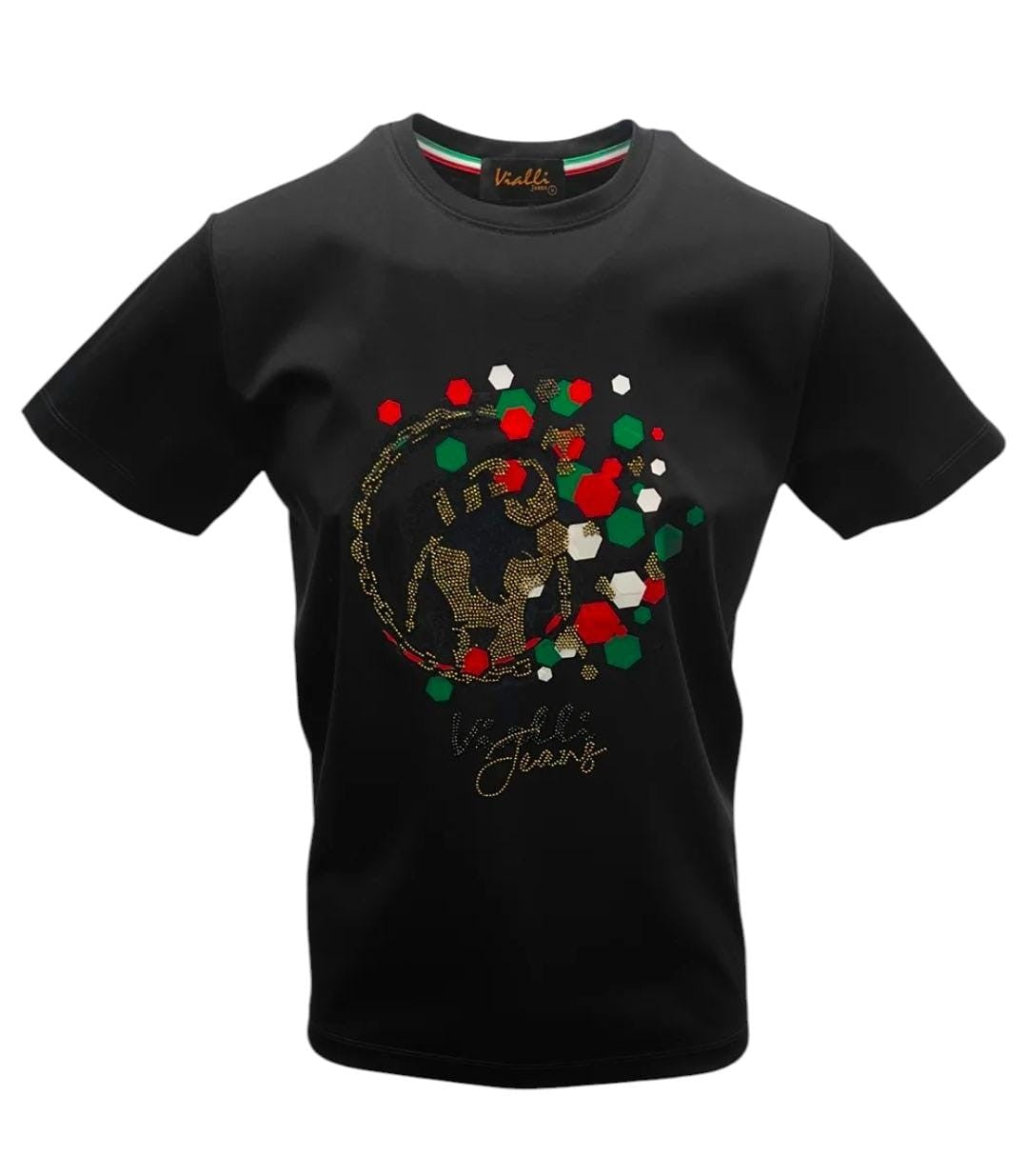 Vialli Crew T-Shirt Lotsz Black