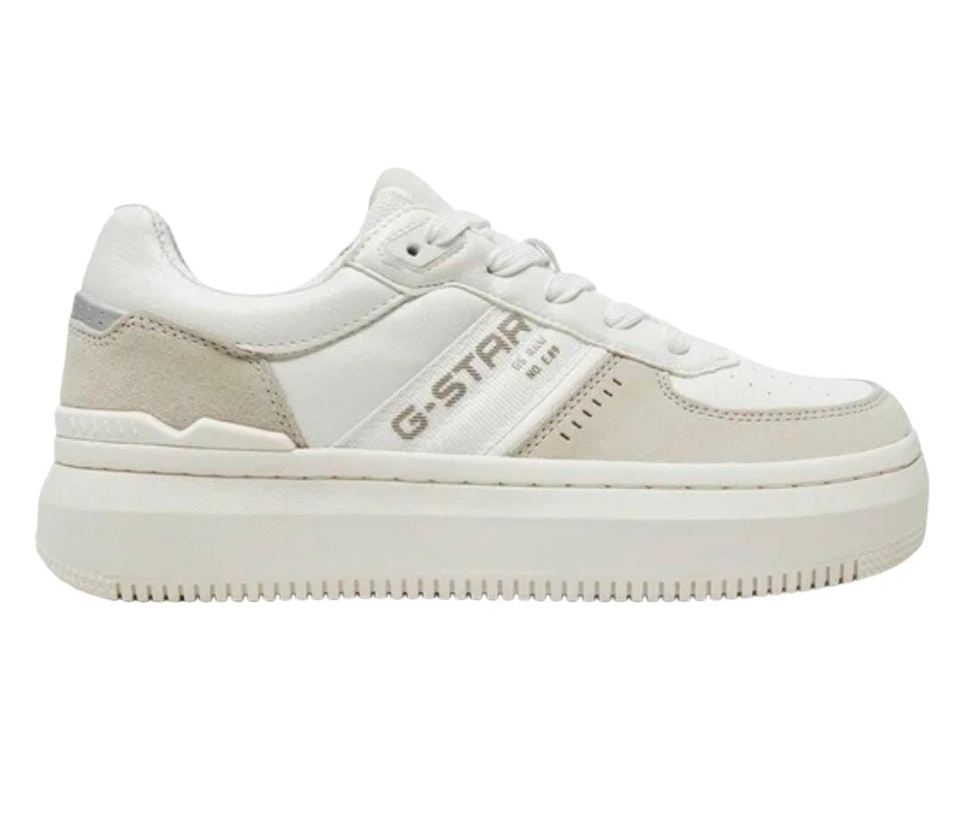 G Star Sneaker Ladies Eve Basic Leather White/Silver