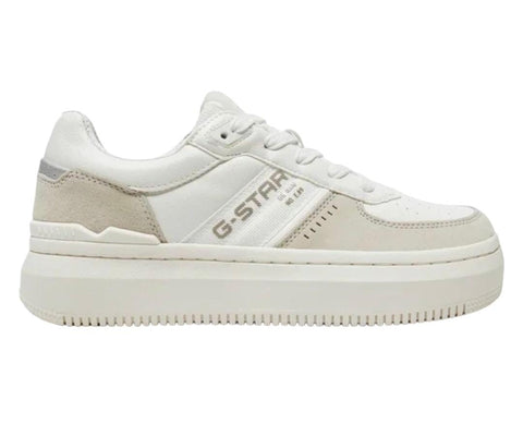 G Star Sneaker Ladies Eve Basic Leather White/Silver