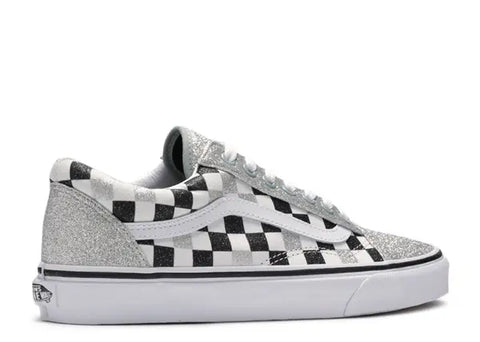 Vans Kids Old Skool Glitter Checkerboard