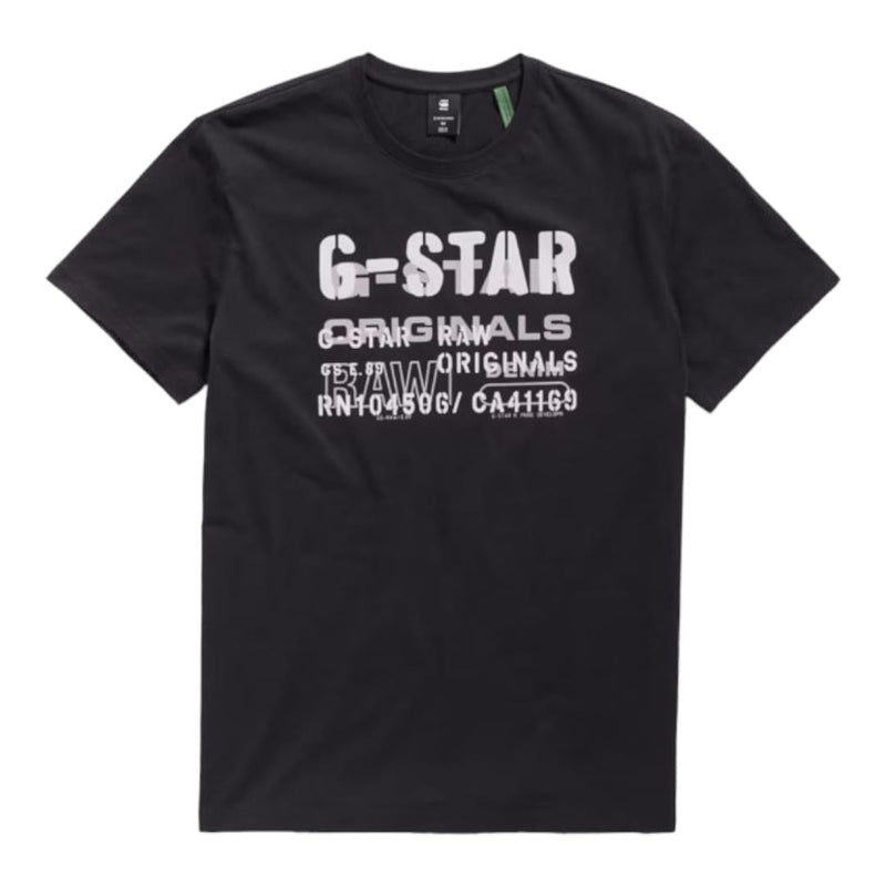 G Star T-Shirt Originals Stencil Black