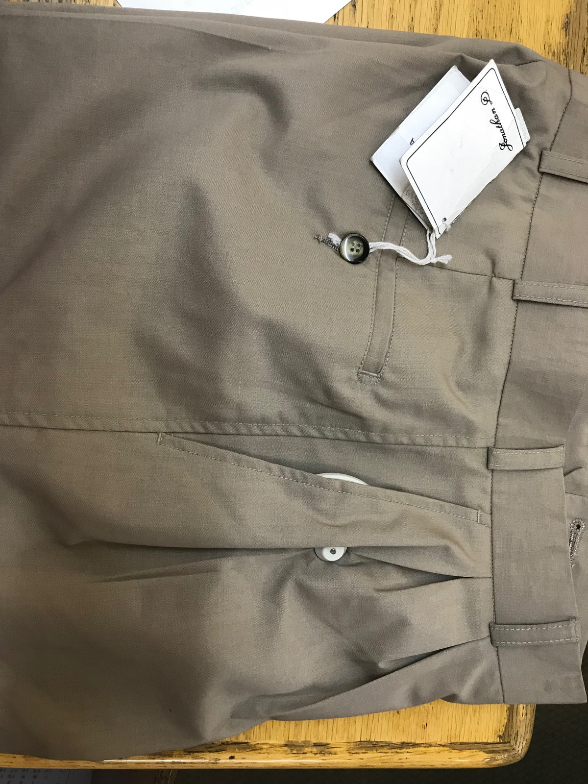 Jonathan D Microfibre Trouser Old Khaki