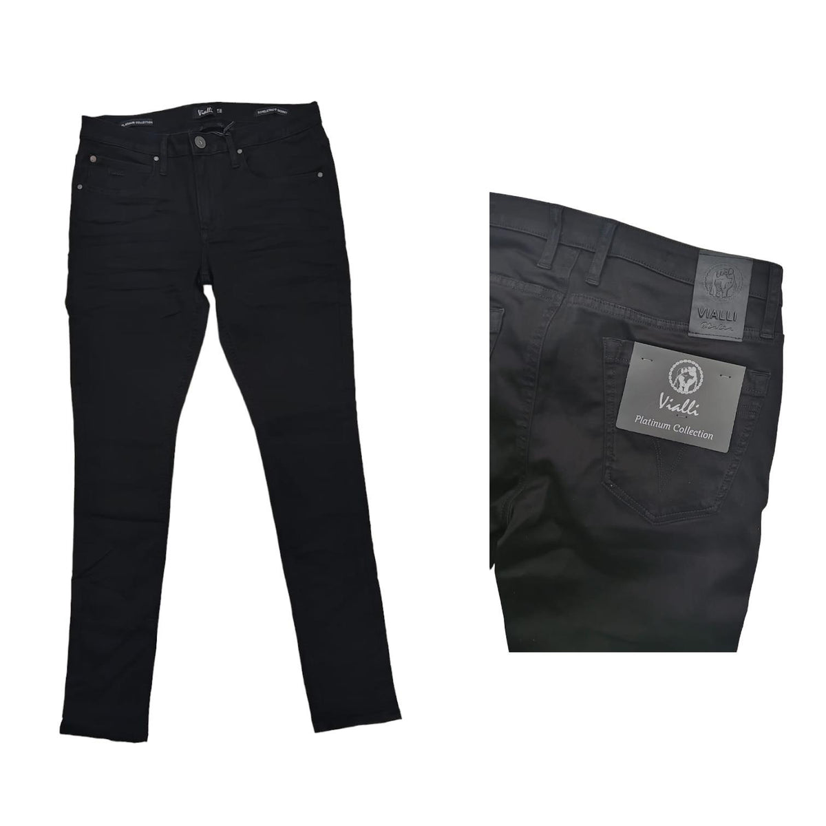 Vialli Jeans Raver Scheletrico Skinny Black