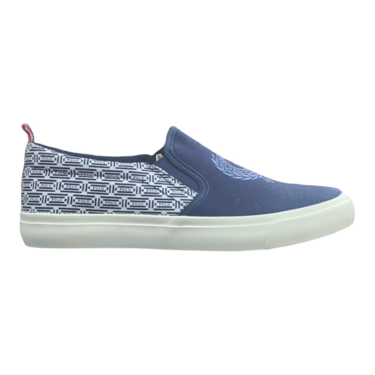 Polo AOP Crest Slip On Navy