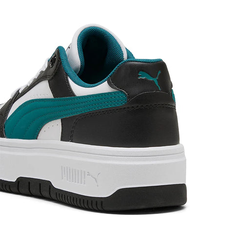 Puma Sneakers Women Rebound Femme Low Black-Emerald-Ice-White