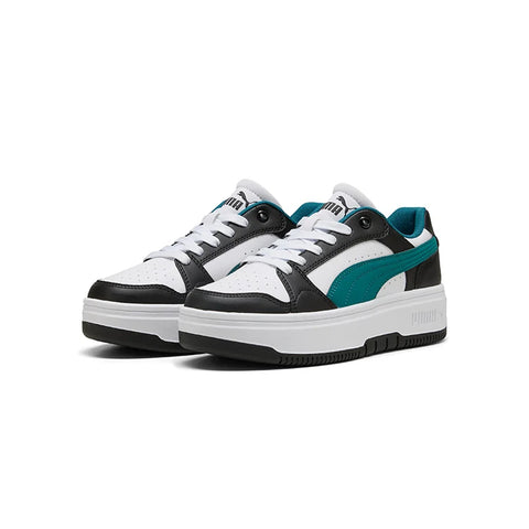 Puma Sneakers Women Rebound Femme Low Black-Emerald-Ice-White