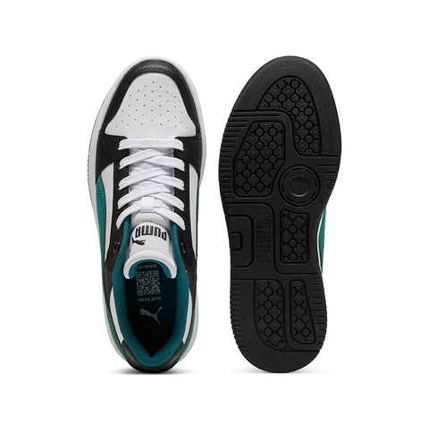 Puma Sneakers Women Rebound Femme Low Black-Emerald-Ice-White