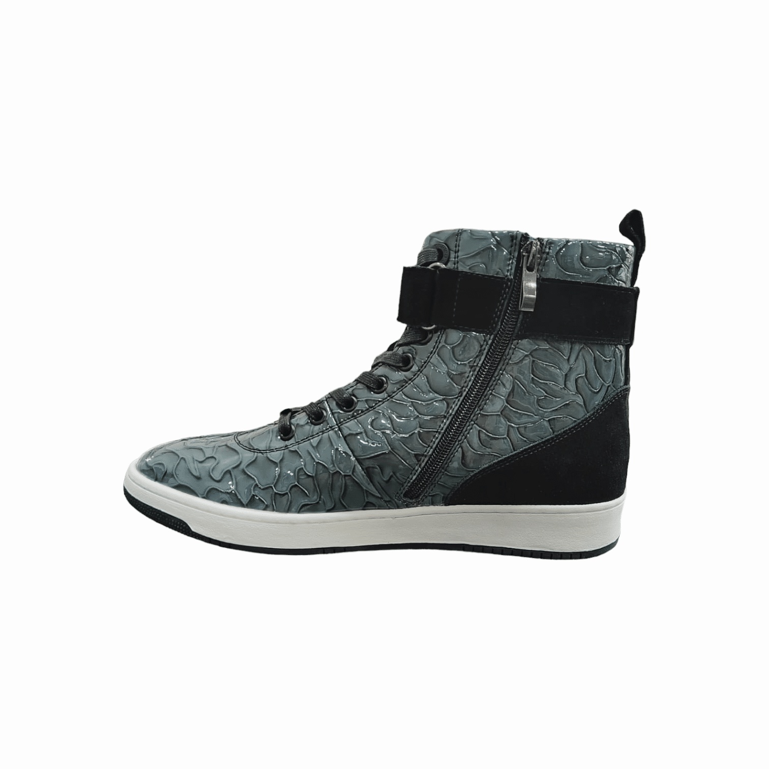 Enrico Coveri Zip Up Boot Teal/Black