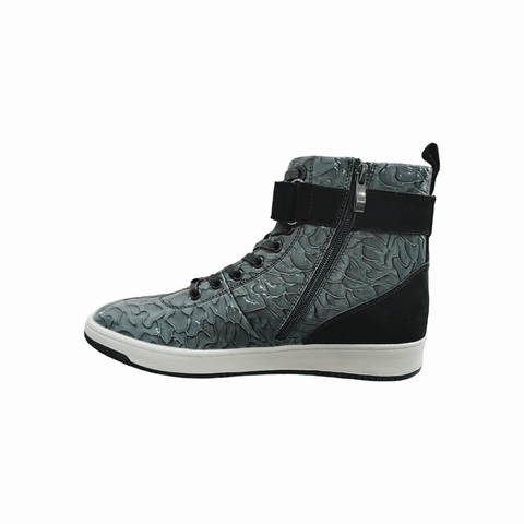 Enrico Coveri Zip Up Boot Teal/Black