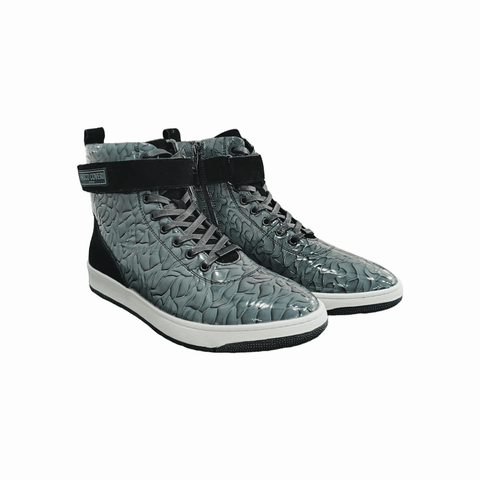 Enrico Coveri Zip Up Boot Teal/Black