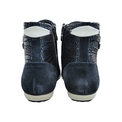 Enrico Coveri Zip Up Boot Navy/Black