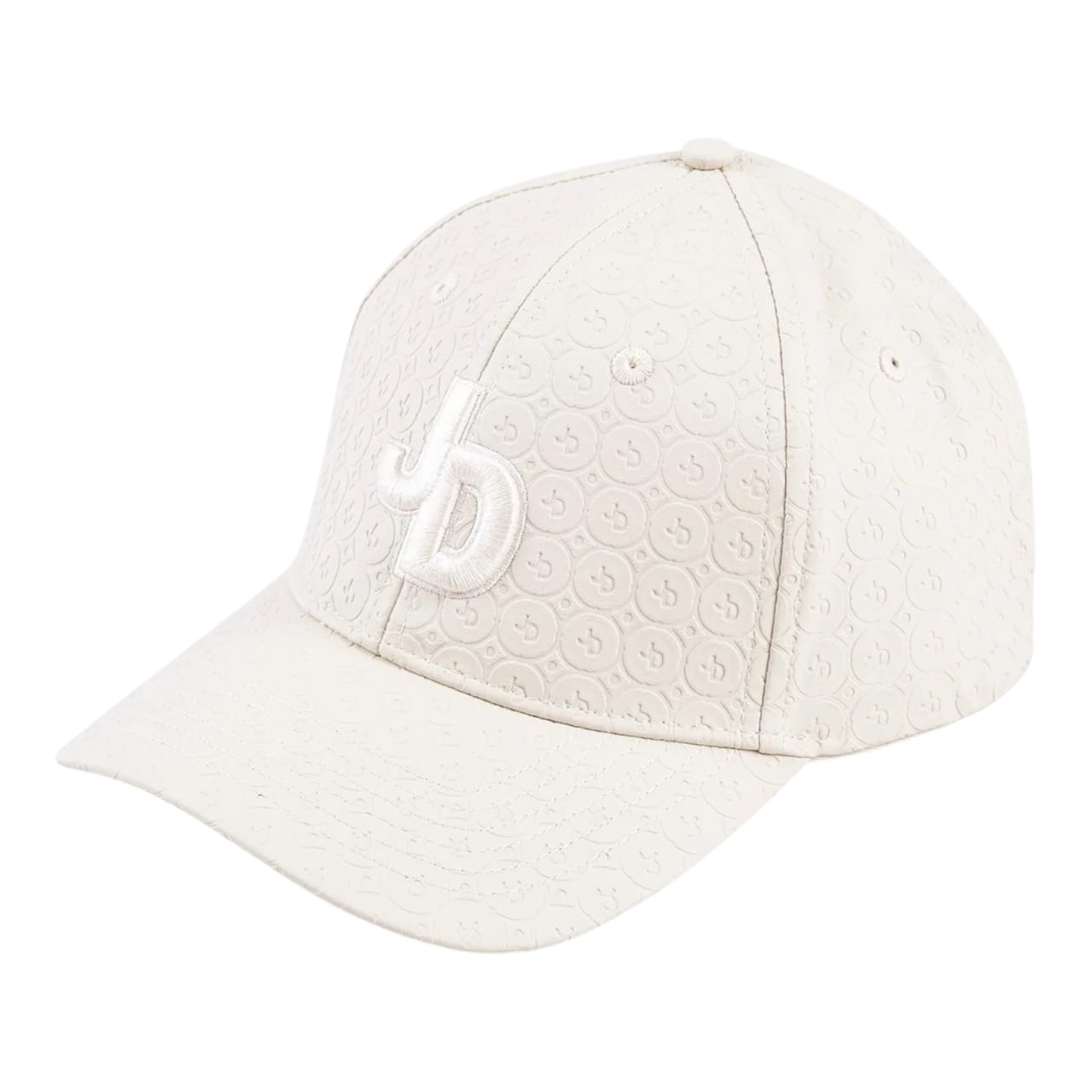 Jonathan D Sergio Debossed Print 6-Panel Cap - Cream