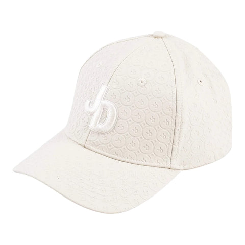 Jonathan D Sergio Debossed Print 6-Panel Cap - Cream
