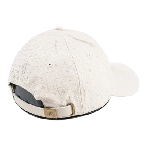 Jonathan D Sergio Debossed Print 6-Panel Cap - Cream